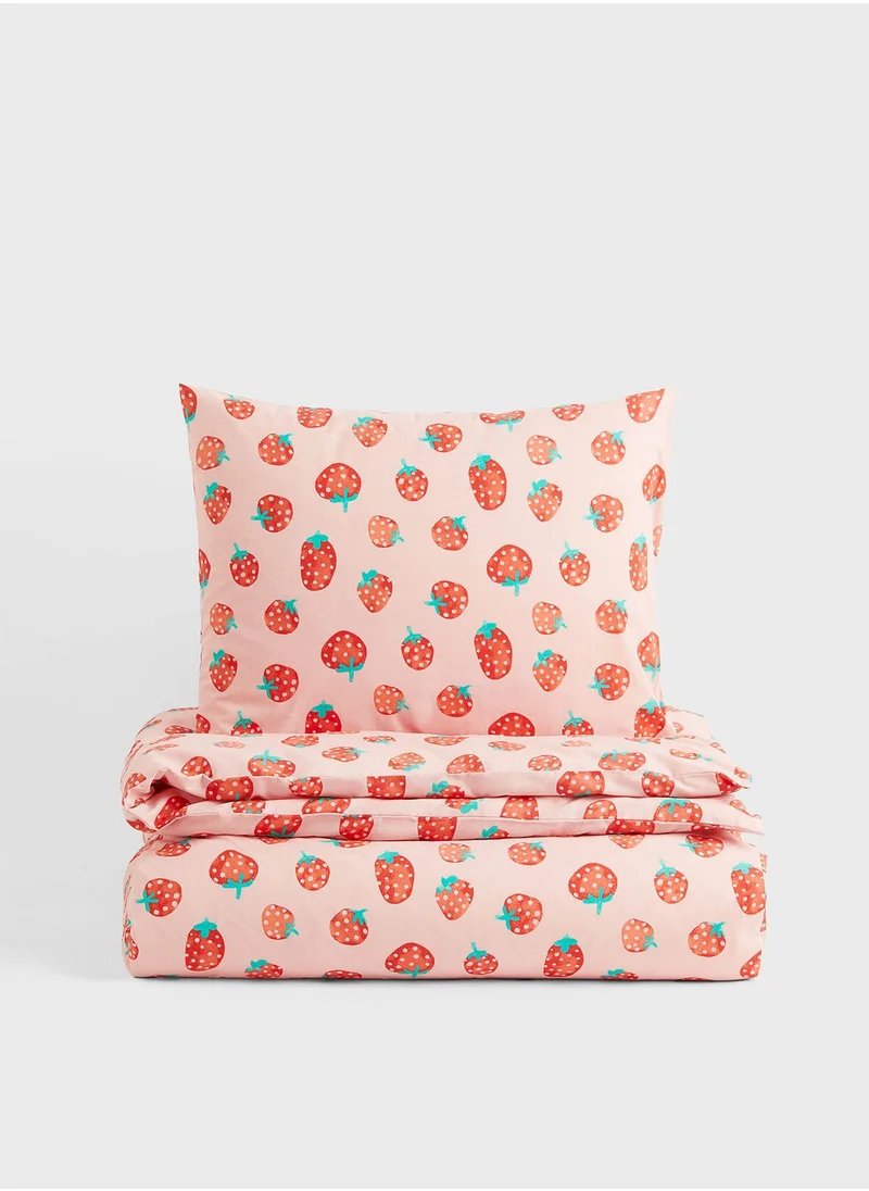 H&M Patterned Single Duvet Cover Set