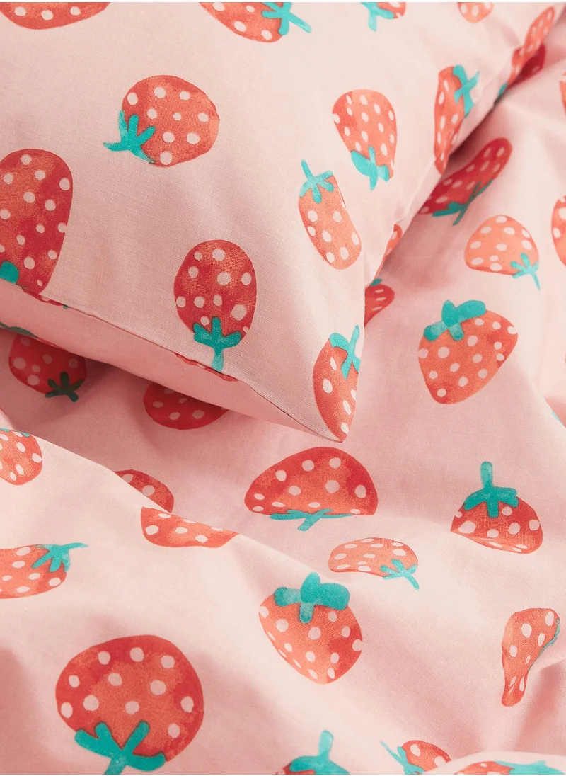 H&M Patterned Single Duvet Cover Set