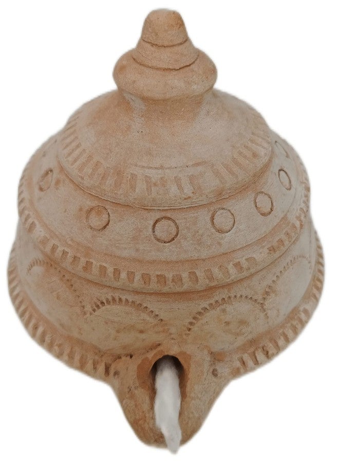 RUKDA Pokaran Pottery Magic Handmade Clay Lamp for Pooja | Handcrafted Natural & Eco-Friendly Mitti Mud Diya/Deepam (Standard) - Image 1