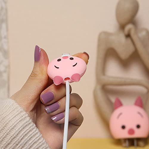 VNJ ACCESSORIES Protective Charger Case for iPhone 18W 20W iPhone 17 16 15 14 13 12 11 Pro Max Charging Cable Charger Protective Cover Data Cable Protective Sleeve-PIJIE Pig Multicolor - Image 5