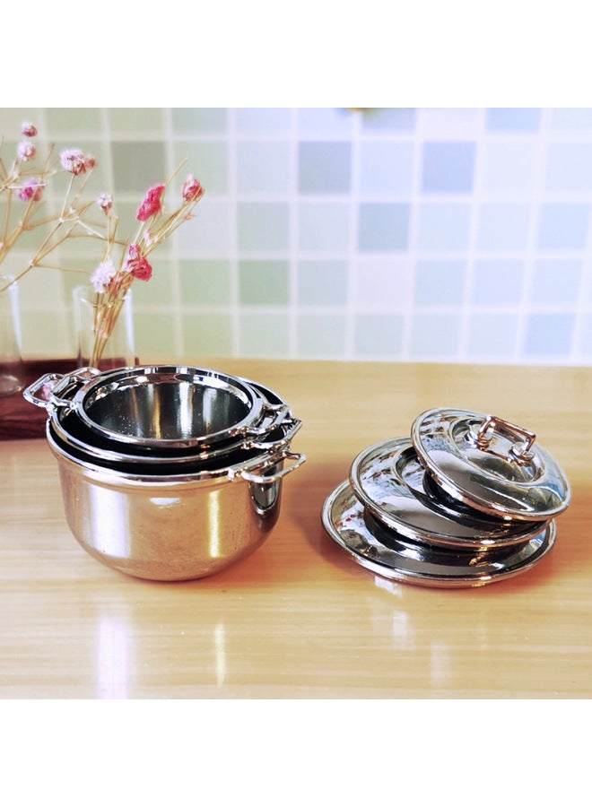 Large Small Soup Pots Live Broadcast Cooking Rice Dolls Special Stainless Steel Style Miniature D200-Color:Section D-A + B + C Combination - Image 5