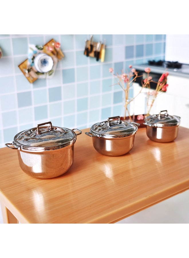 Large Small Soup Pots Live Broadcast Cooking Rice Dolls Special Stainless Steel Style Miniature D200-Color:Section D-A + B + C Combination - Image 4