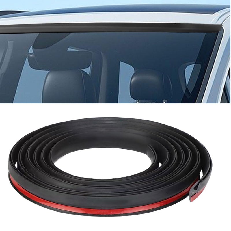 LHDOS Rubber Seal Strip for Car Front Windshield 17M 56Ft Cuttable Windshield Window Seal Strip H Type Soundproof Car Weather Stripping Self Adhesive Sunroof Moulding Trim for Car SUV Truck - Image 3