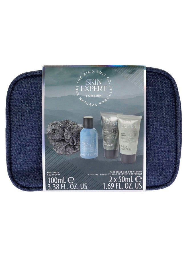 Sunkissed Skin Expert Travellers Bag by The Kind Edit Co for Men - 5 Pc 3.38oz Body Wash, 1.69oz Body Lotion, 1.69oz Face Scrub, Travel Bag, Sponge - Image 4