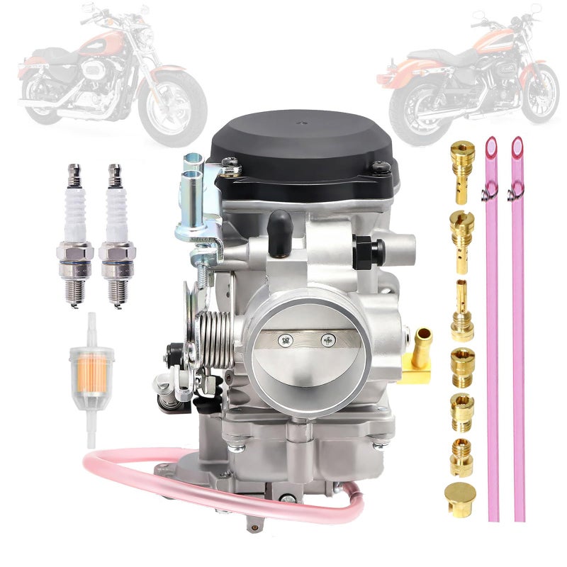 Czsmbt CV40 Carburetor Replacement for Harley Davidson Sportster 1200 XLH1200 Sportster 883 XL883 1998-2016 / Softail 1988-2017 / Dyna FXR FXD 1988-2016 / Touring 1988-2016 27490-04 - Image 1