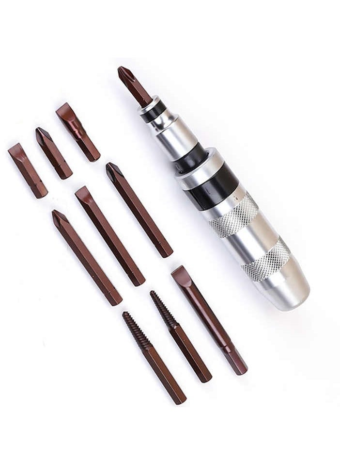Impact Screwdriver 12 Pcs Set Industrial Grade Multifunctional Screwdriver Bits Screw Extractor For Repairing Driver Set  - Image 5