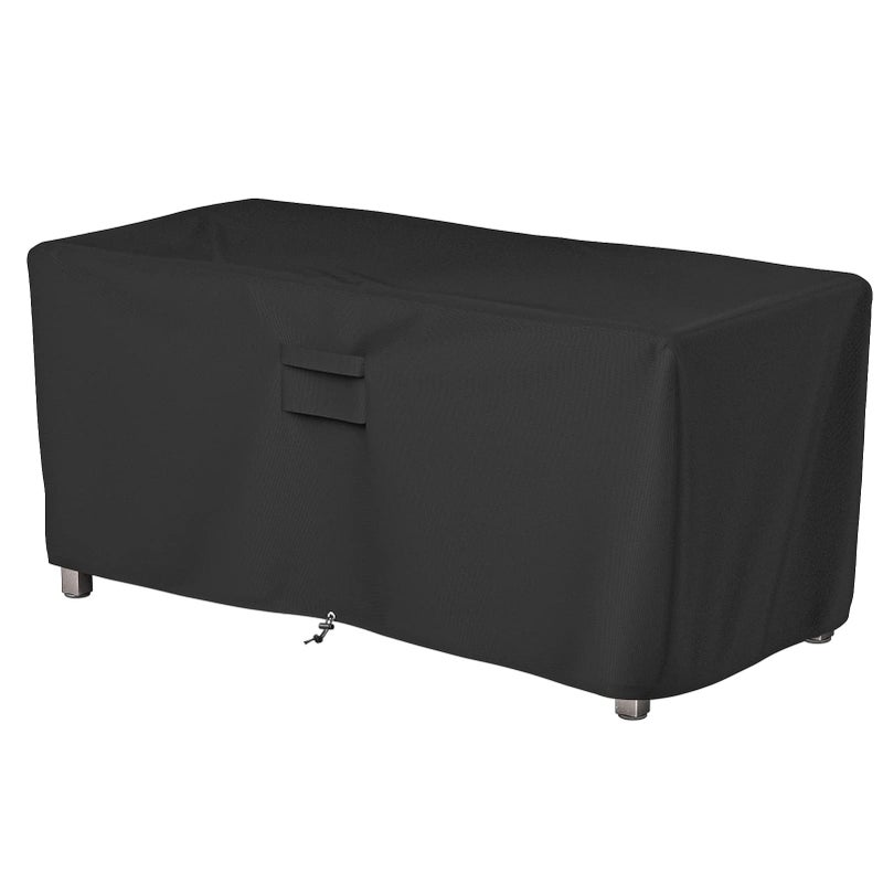 SHINESTAR Rectangle Fire Pit Cover Fits for 5456 Inch Gas Fire Table Waterproof and Windproof 56 x 26 x 24 Inches Black - Image 2