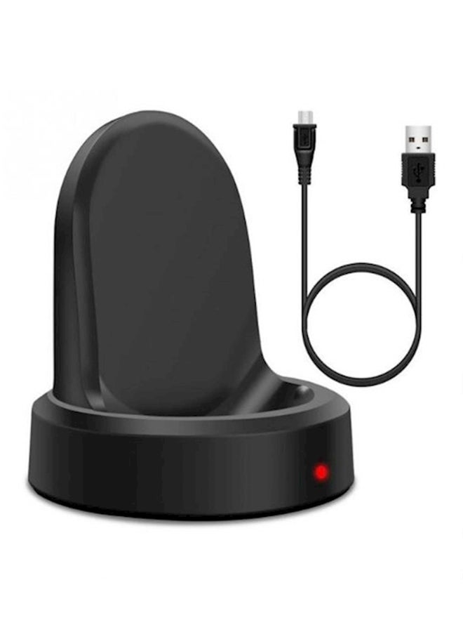 Wireless Charging Dock Cradle Charger For Samsung Gear S3 Classic Frontier Smart Watch Black - Image 2