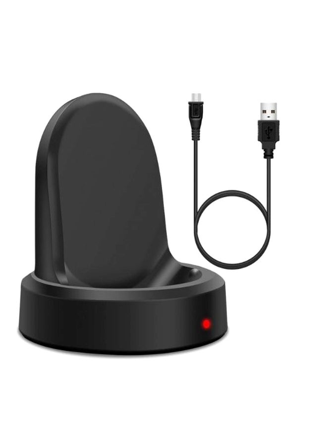 Wireless Charging Dock Cradle Charger For Samsung Gear S3 Classic Frontier Smart Watch Black - Image 1