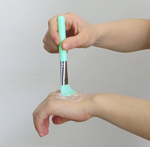 LORMAY 9Pcs Silicone Makeup Brush Set. Applicators for Facial Mask, Eyeliner, Eyebrow, Eye Shadow and Lip Makeup, and UV Epoxy Resin Craft Kit (Mint Green) - Image 5