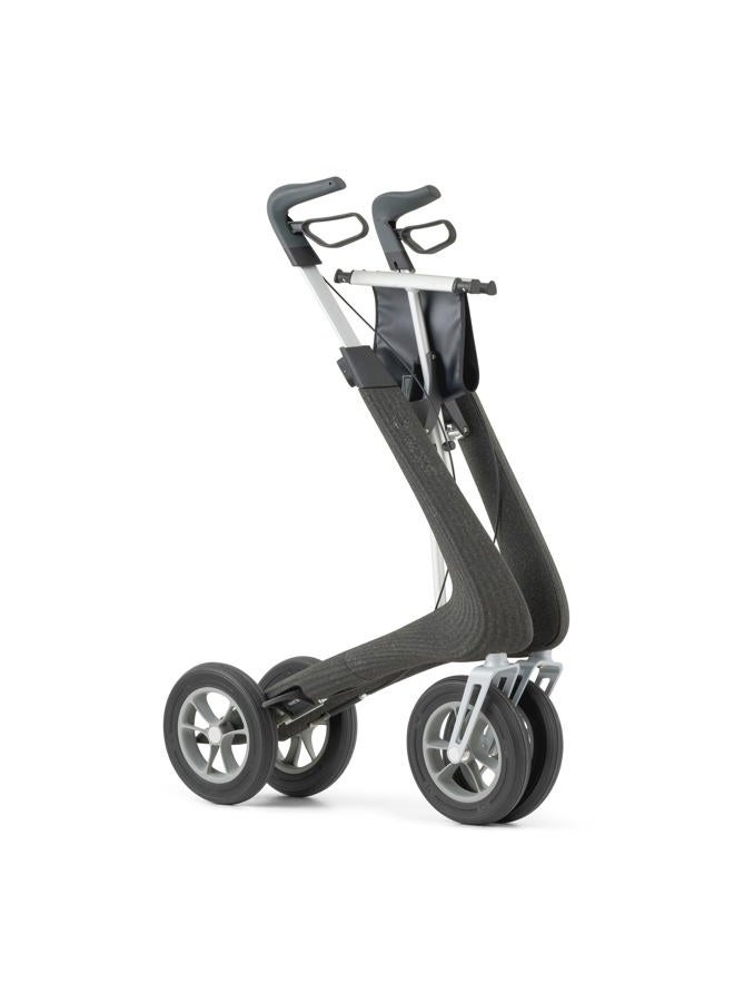 byACRE Nordic Pioneer - Versatile Lightweight Aluminium Rollator - Only 5.9 kg/for Indoor & Outdoor/Easy Folding with Integrated Seat (Granite Black) - Image 5