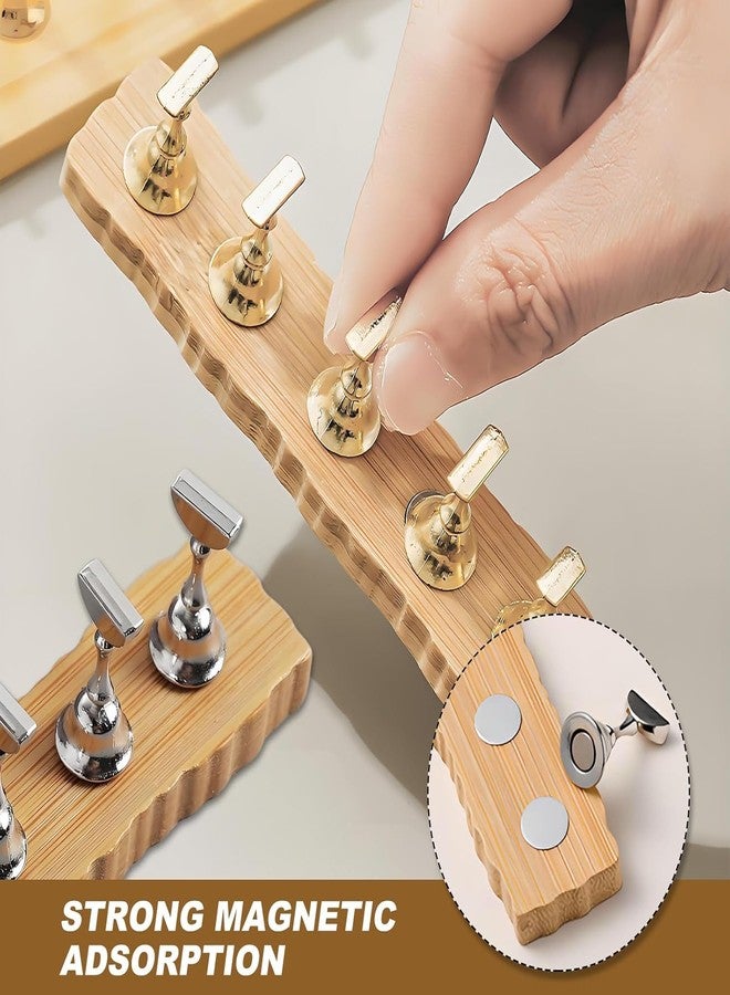 NAILWIND 10 Pcs Nail Stand Holder for Painting Nails Practice, Press on Nail Tip Stands Display Magnetic Practice Nails Arts Tools for Press ons - Image 3