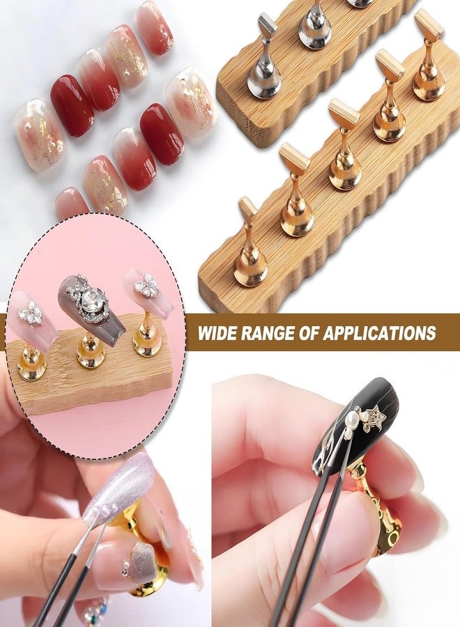 NAILWIND 10 Pcs Nail Stand Holder for Painting Nails Practice, Press on Nail Tip Stands Display Magnetic Practice Nails Arts Tools for Press ons - Image 4