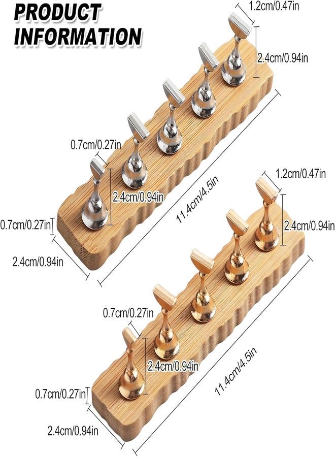 NAILWIND 10 Pcs Nail Stand Holder for Painting Nails Practice, Press on Nail Tip Stands Display Magnetic Practice Nails Arts Tools for Press ons - Image 2