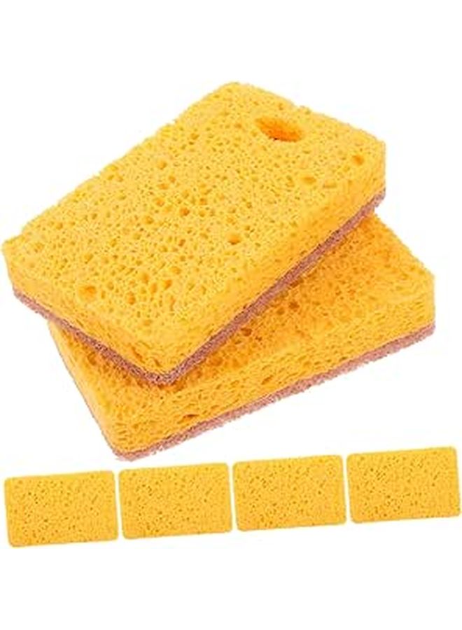 Reusable Sisal Scrub Sponges 6 Pack Multi Purpose Kitchen Cleaning Dishwashing Washable - Image 1