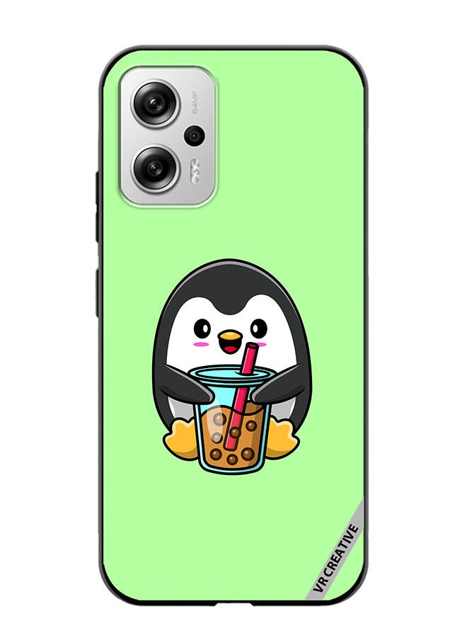 VR CREATIVE Protective Case Cover For Xiaomi Redmi Note 11T Pro Penguin Cola Design Multicolour 