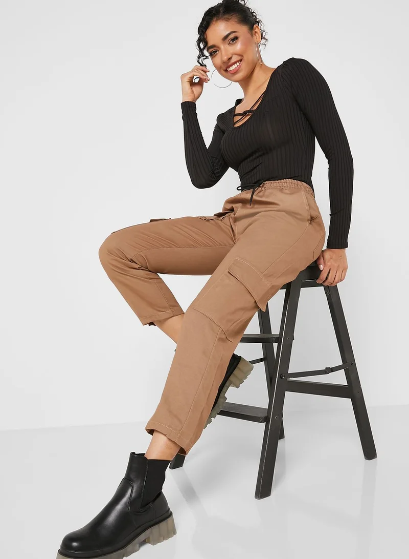 Ginger Cargo Pants With Pocket Detailing