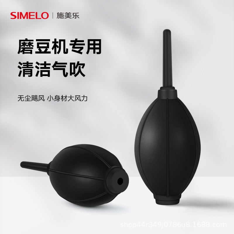 SIMELO Walnut Wood Coffee Brush and Cleaning Air Blower - Coffee Accessories - Image 4