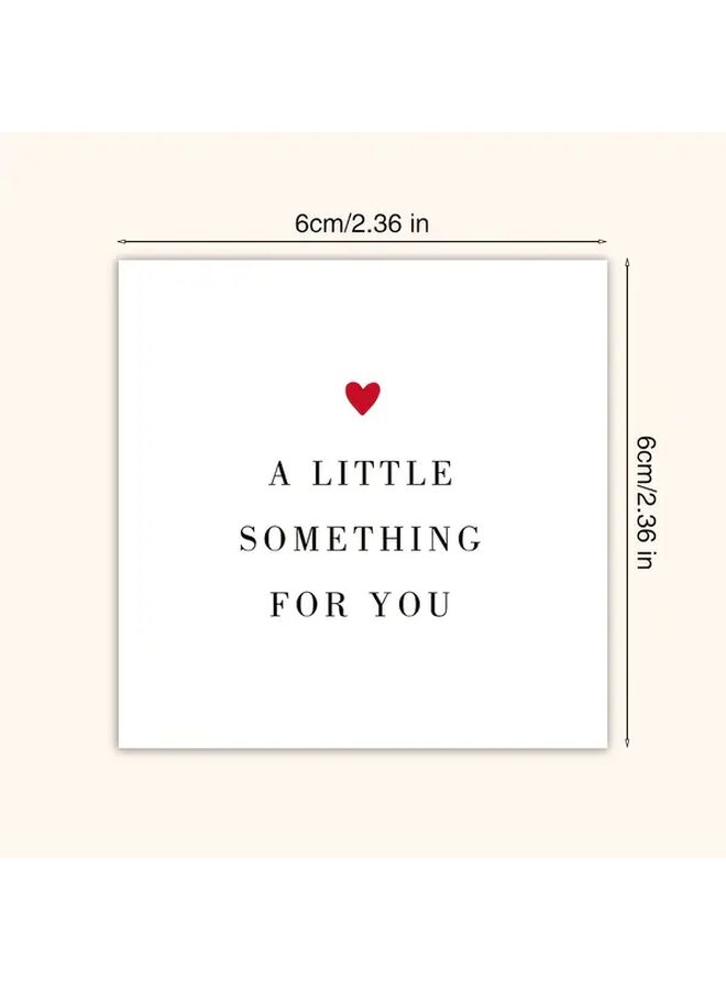 50 بطاقة شكر مربعة (50 Pack Square Thank You Cards) مع لمسات قلبية (Heart Accents) بسطح مطفي (Matte Finish) مقاس 2.36 × 2.36 بوصة. - Image 2