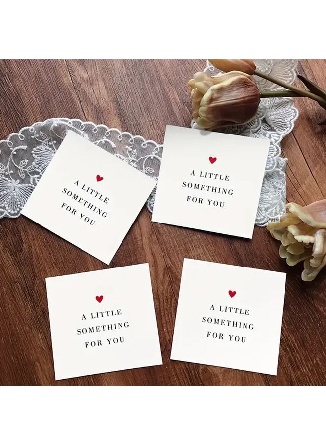 50 بطاقة شكر مربعة (50 Pack Square Thank You Cards) مع لمسات قلبية (Heart Accents) بسطح مطفي (Matte Finish) مقاس 2.36 × 2.36 بوصة. - Image 5