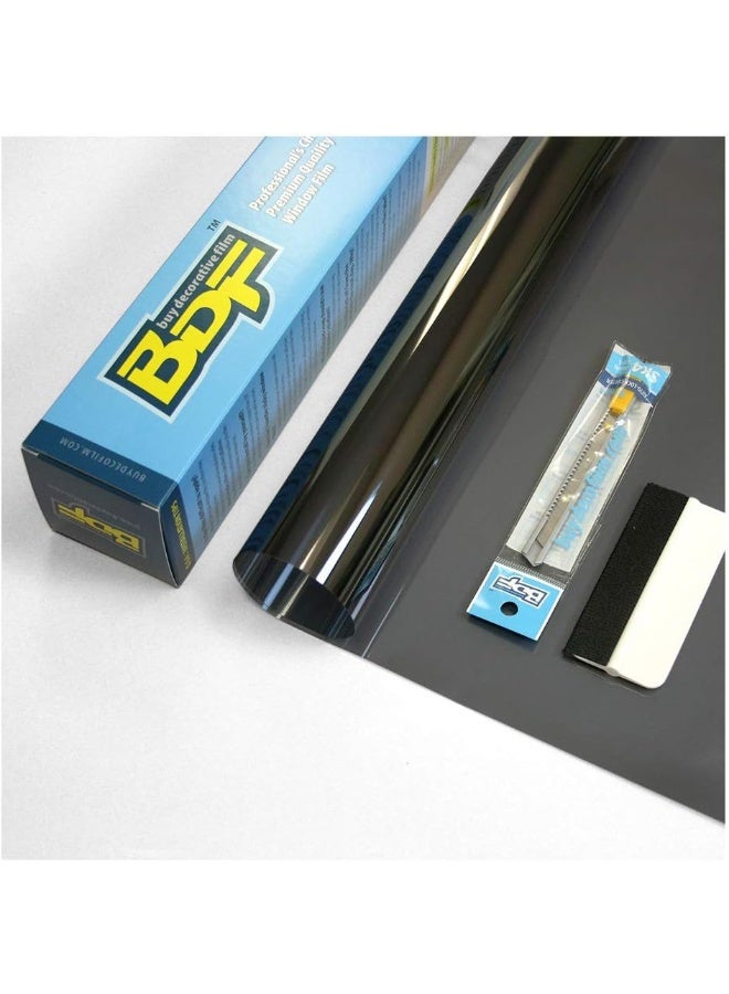 BDF NA05 Window Film Privacy and Sun Control N05, Black (Very Dark) - 24in X 14ft - Image 2