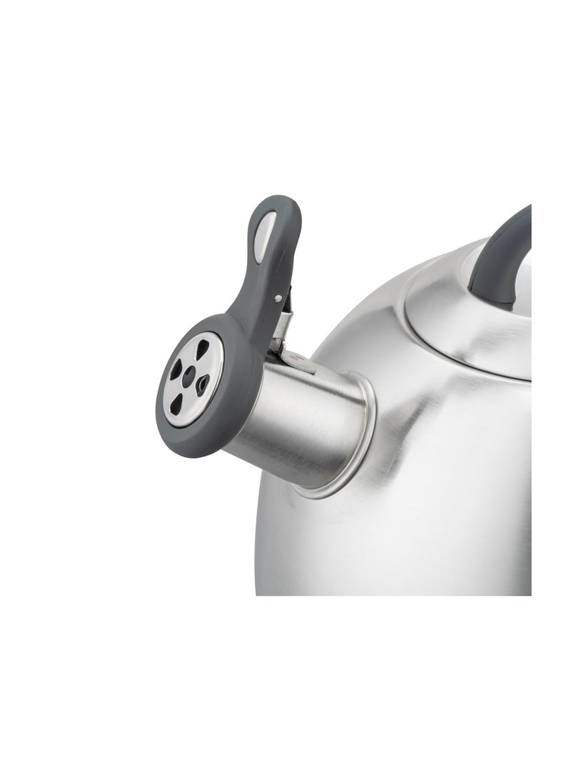 Cuisine Art Cuisine Art KAHL Stainless Steel Whistling Tea Kettle 3.0L, Silver, Capsule Bottom, Grey Nylon Soft Touch Handle, Satin Finish, Multi-Layer Base, Suitable for use on all stove tops  - Image 5