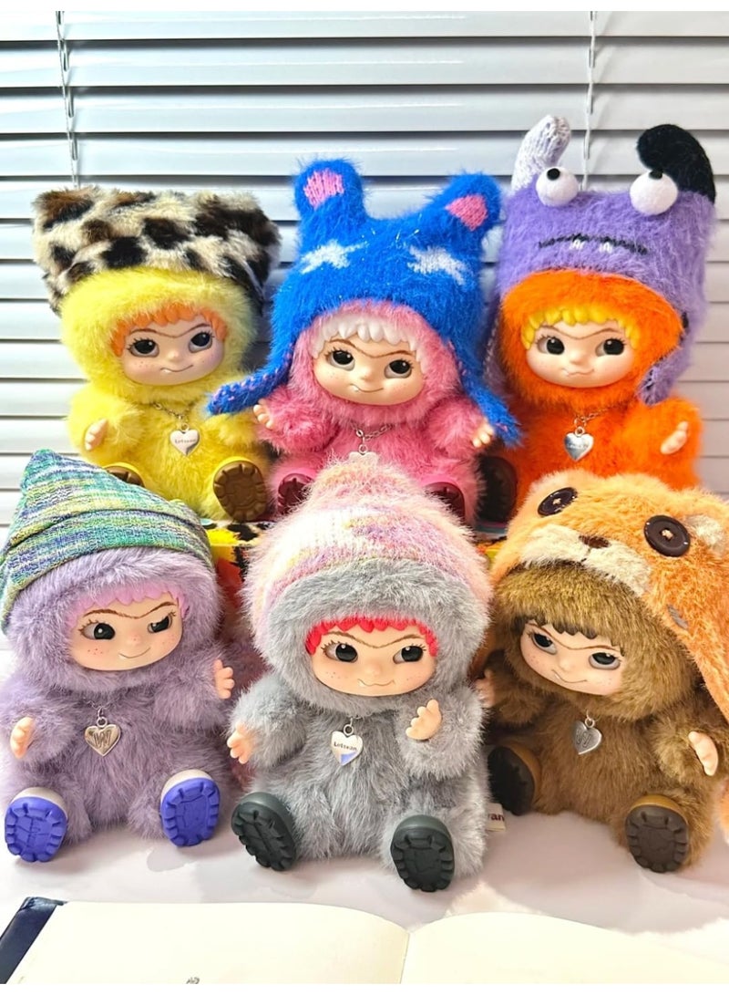 WAKUKU Fuzzy Trendy Fun Party Series Blind Box Cute wakuku Action Figure Mystery Box Plush Doll Bag Keychain Pendant (1 Pack) - Image 1