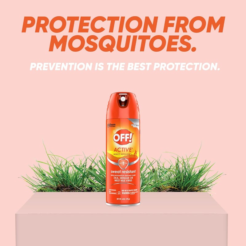 SC Johnson OFF! Active Insect Repellent Spray, Sweat Resistant, Unscented, 6 OZ - Image 4