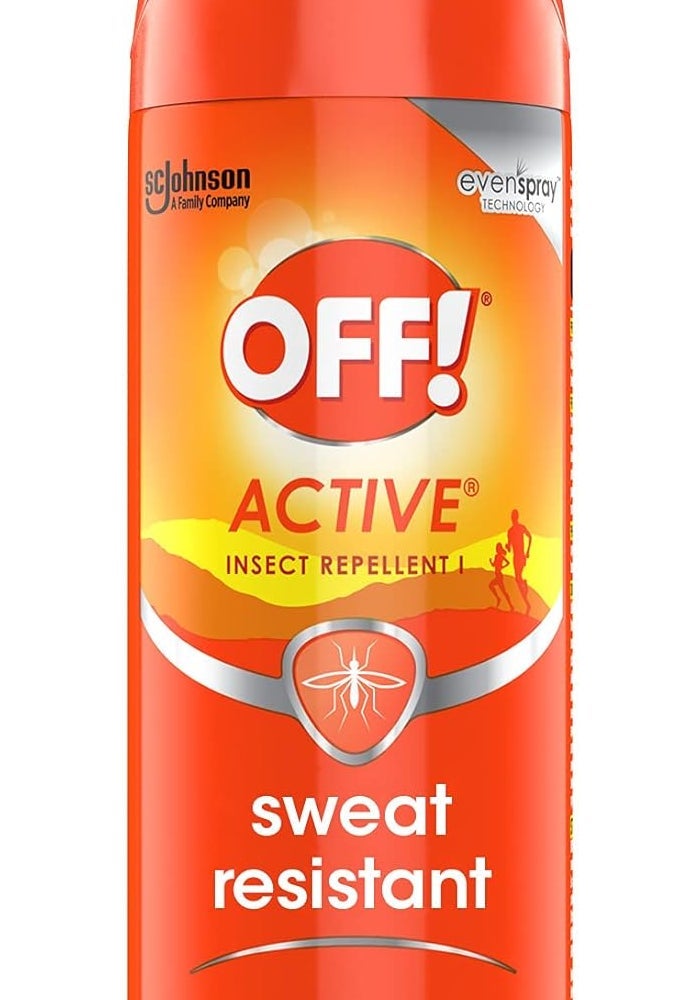 SC Johnson OFF! Active Insect Repellent Spray, Sweat Resistant, Unscented, 6 OZ - Image 1