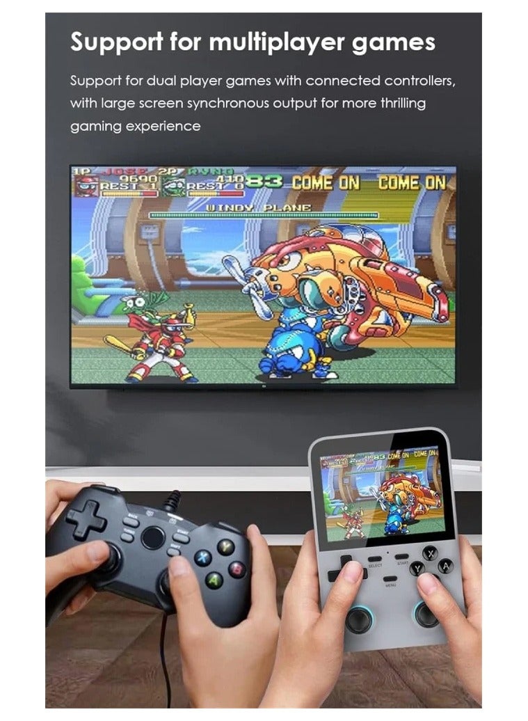 D007 Plus 3.5-Inch HD Screen Handheld Retro Arcade Game Console with 10000+ Games - Grey - Image 4
