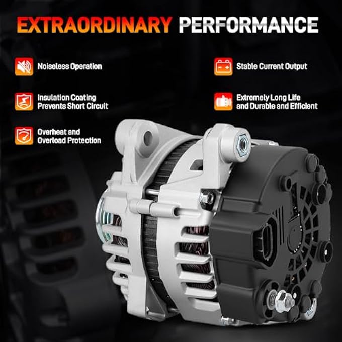 GDUKOP Alternator 12V 150A Compatible with Hyundai Santa Fe Sport 2013-2016 Sonata 2014 Kia Sorento 2012-2014 Optima 2014-2015 L4 2.0L 2.4L Replace# 37300-2G800 37300-2G850 37300-2G855 37300-2G950 - Image 2