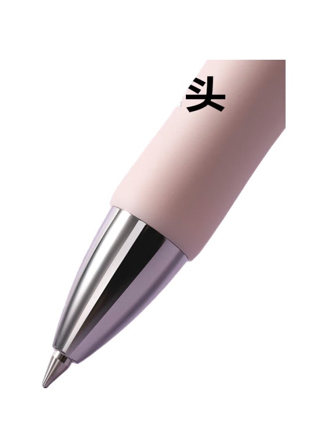 Deli 0.5Mm Retractable Gel Pen, 4 Colors, Stylish Soft Rubber Grip, Black, 12 Pens/Box - Image 1