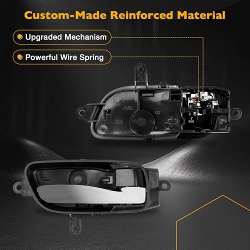 Gledewen Interior Door Handle Front Rear Right Passenger Side | for 2013-2017 Nissan Altima Pathfinder, 2015 2017 Nissan Titan, 2016-2017 Titan XD, 2015-2017 Nissan Murano | Replaces# 80670-3TA0D - Image 4