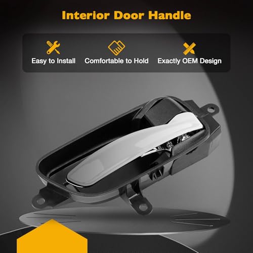 Gledewen Interior Door Handle Front Rear Right Passenger Side | for 2013-2017 Nissan Altima Pathfinder, 2015 2017 Nissan Titan, 2016-2017 Titan XD, 2015-2017 Nissan Murano | Replaces# 80670-3TA0D - Image 2