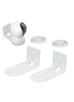حامل تثبيت معدني على الحائط/السقف متوافق مع كاميرا المراقبة Tp-Link Tapo C200/ C210/ C220/ Tc70، Kasa Ec70/ Kc410s، حامل كاميرا حلقي معدني مضاد للصدأ (عبوتان)