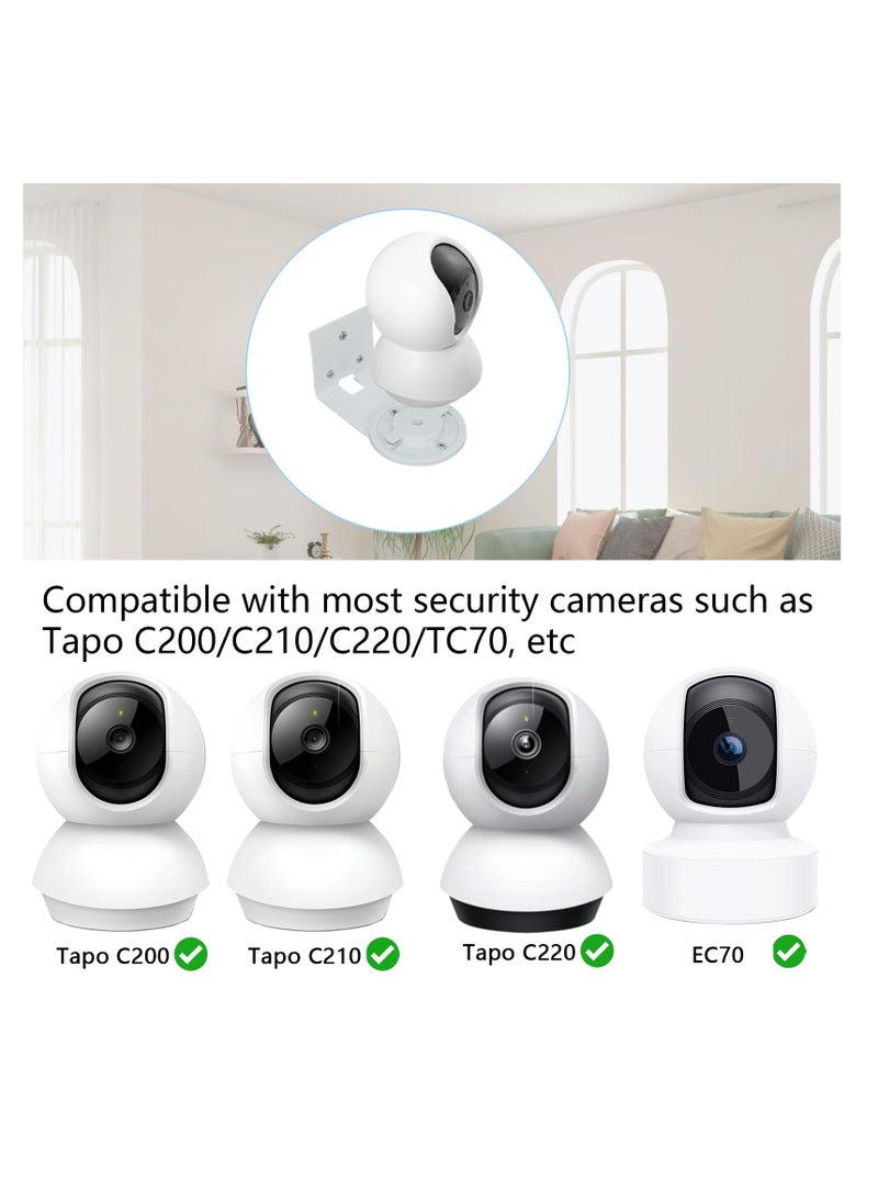 SYOSI حامل تثبيت معدني على الحائط/السقف متوافق مع كاميرا المراقبة Tp-Link Tapo C200/ C210/ C220/ Tc70، Kasa Ec70/ Kc410s، حامل كاميرا حلقي معدني مضاد للصدأ (عبوتان)  - Image 2