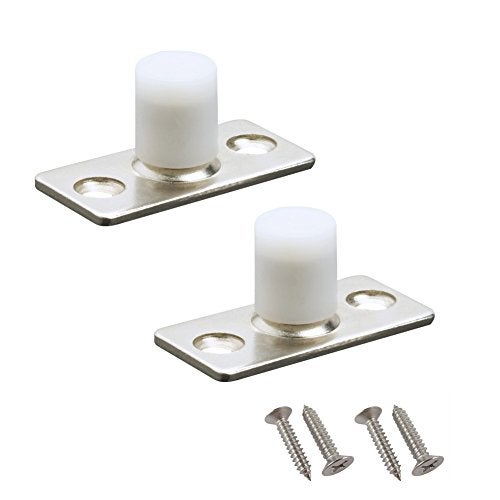 DEEKOUDT 2 Piece Sliding Barn Door Roller Guide, Nylon Guide Wheels Floor Rail Roller Flexible Heavy Duty Metal Hardware for Home Door Cabinets - Image 1