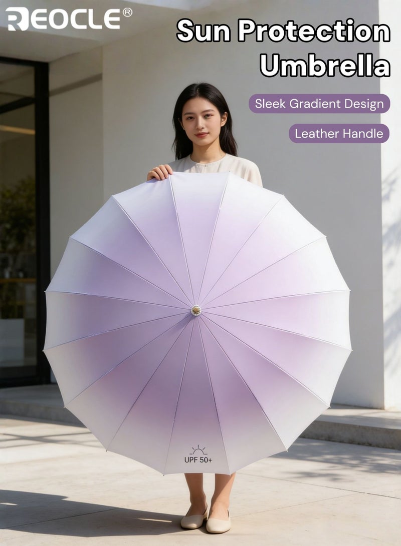 REOCLE Sun Protection Umbrella UPF 50+ Compact Folding Umbrella with Sleek Gradient Design All-Weather Umbrella for Daily Outdoor & Casual Use - Image 1