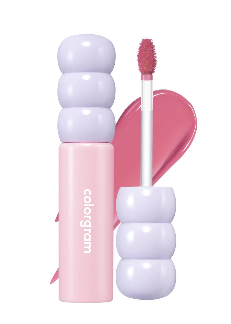COLORGRAM Fruity Glass Tint 07 Shy Guava | Korean Long Lasting u0026 Waterproof Lip Stain| Glossy Lip Gloss with Lovely Soft Pink Shade | Buildable, Blendable, Moisturizing, Non-Sticky | 0.11 Oz - Image 1