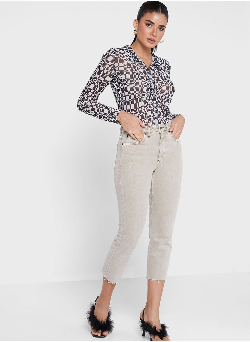 TOPSHOP - High Waist Ankle Jeans - Image 1