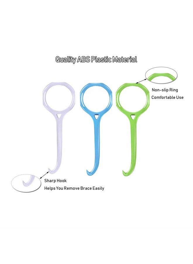 HRASY Aligner Remover Tool and Dental Elastic Rubber Bands Placers for Braces, Oral Care Accessories, 12 Pieces, Blue&White - Image 3
