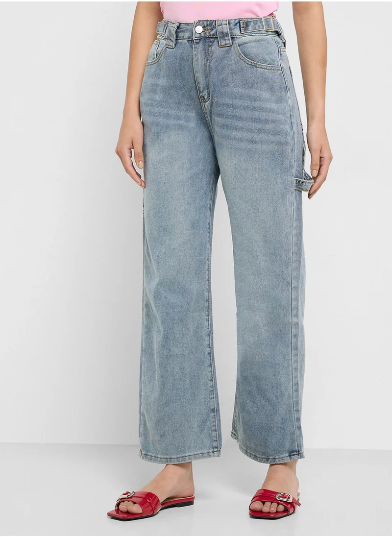 Ginger High Rise Straight Fit Jeans