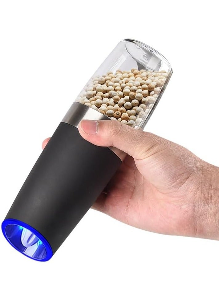 Arabest مطحنة فلفل وملح كهربائية بتقنية الجاذبية، قابلة للتعديل، مطحنة فلفل أوتوماتيكية، مطحنة توابل تعمل بالبطارية، فرشاة عملية، ضوء LED، تعمل بيد واحدة - Image 2