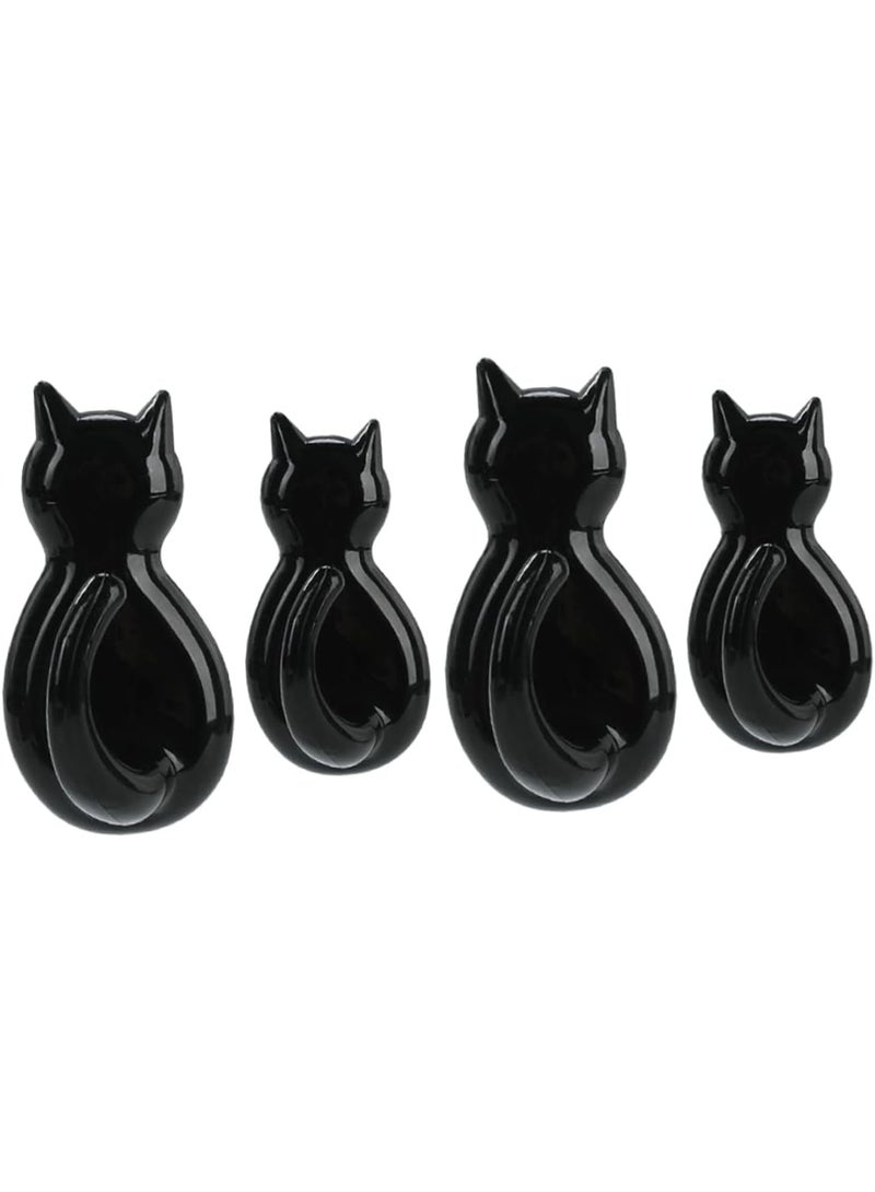 Cat-Shaped Stainless Steel Wall Hooks – Set of 2 – Available in Black & White – Cute and Durable  - Image 3