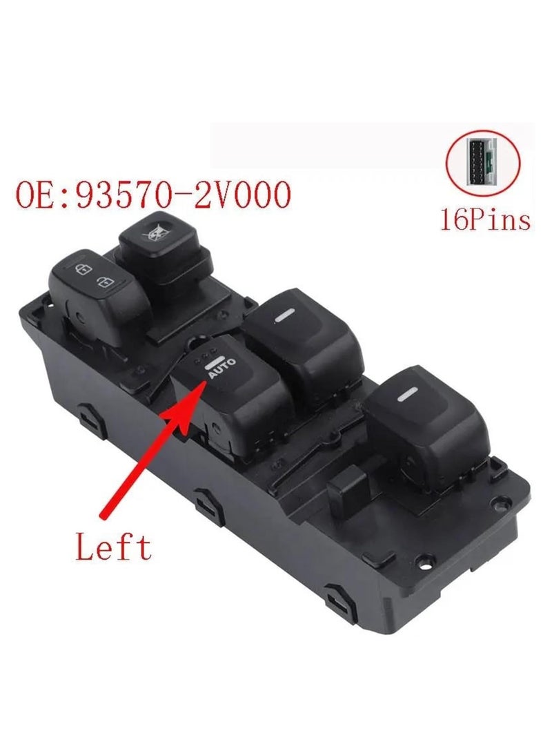Generic Car Electric Power Window Switch For Hyundai Veloster 1.6L 2012 2013 2014 2015 2016 2017 93570-2V000 Black Color  - Image 5