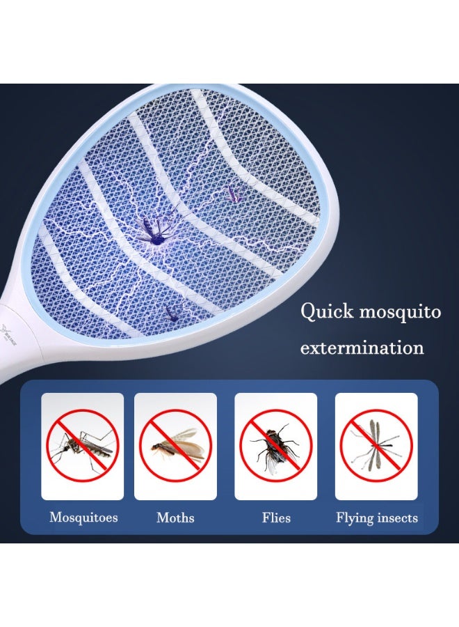 Y&D Handheld Bug Fly Zapper Electric Fly Killer Swatter 3000V Mosquito Bug Wasp Insect Fruit Fly Killer Zapper Swat Bat Racket Trap Indoor USB - Image 3