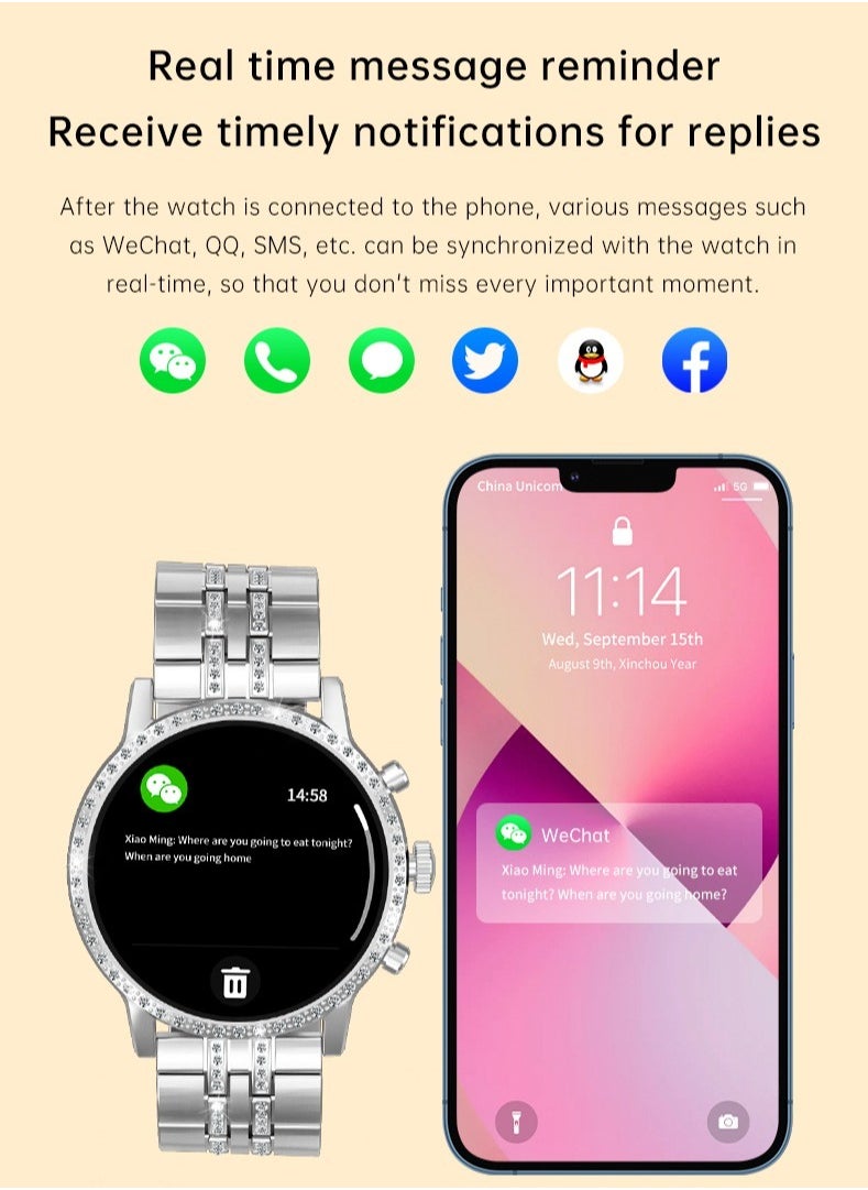 AROAQ - G12 Pro 1.52 Inch High Definition Round Screen Smart Watch Fully Functional NFC - Image 1