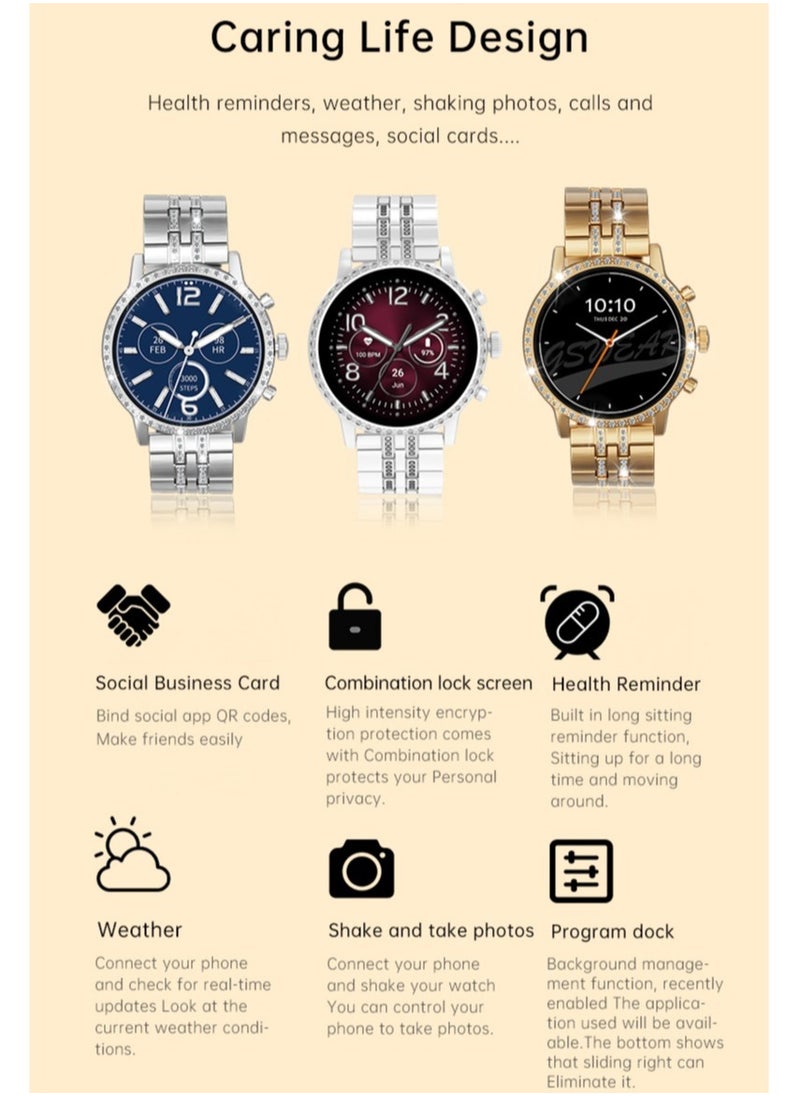 AROAQ - G12 Pro 1.52 Inch High Definition Round Screen Smart Watch Fully Functional NFC - Image 1