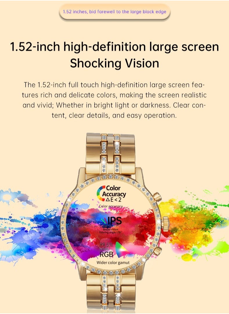 AROAQ - G12 Pro 1.52 Inch High Definition Round Screen Smart Watch Fully Functional NFC - Image 1