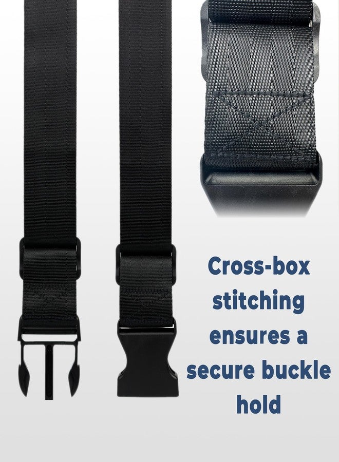 PSNOOK Two-Piece Wheelchair Safety Strap Seat Belt Adjustable Anti-Fall Size-Suitable Adjustable Universal Harness with Buckle Patients Strap Chair Medical Seniors Disable Prevent Sliding Belt - Image 4